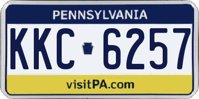 PA license plate KKC6257