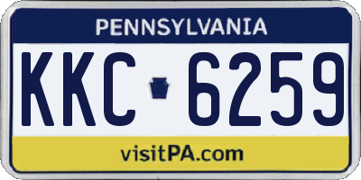 PA license plate KKC6259
