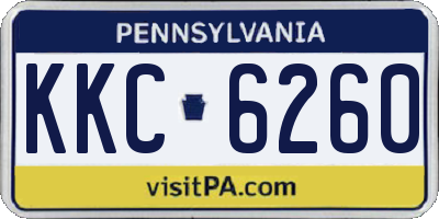 PA license plate KKC6260