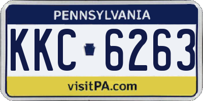 PA license plate KKC6263