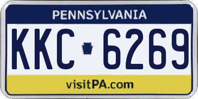 PA license plate KKC6269
