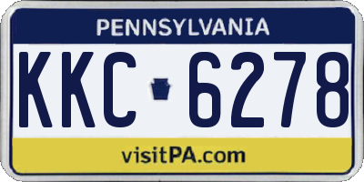 PA license plate KKC6278