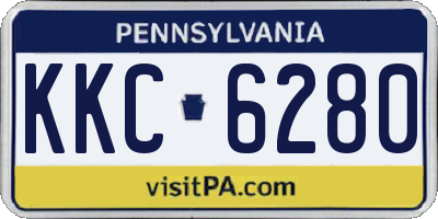 PA license plate KKC6280
