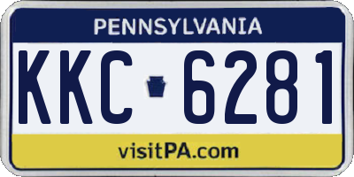 PA license plate KKC6281