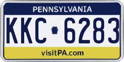 PA license plate KKC6283