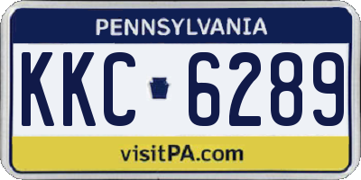 PA license plate KKC6289