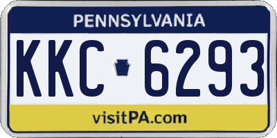 PA license plate KKC6293