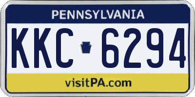 PA license plate KKC6294