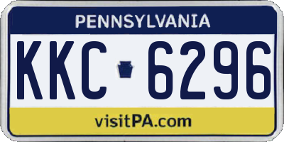 PA license plate KKC6296