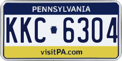 PA license plate KKC6304