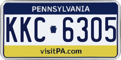 PA license plate KKC6305