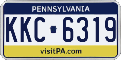 PA license plate KKC6319