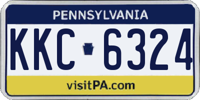 PA license plate KKC6324