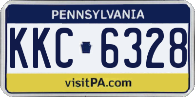 PA license plate KKC6328