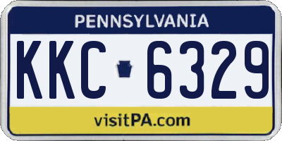 PA license plate KKC6329
