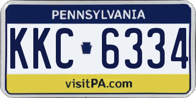 PA license plate KKC6334
