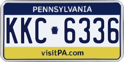 PA license plate KKC6336