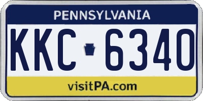 PA license plate KKC6340