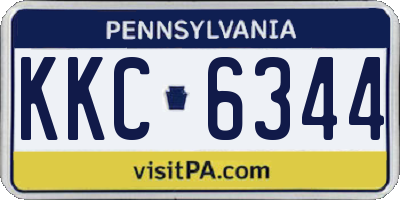 PA license plate KKC6344