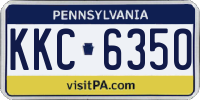 PA license plate KKC6350