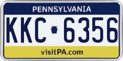 PA license plate KKC6356