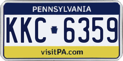PA license plate KKC6359