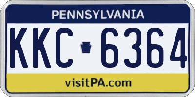 PA license plate KKC6364