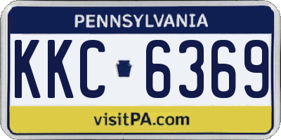 PA license plate KKC6369