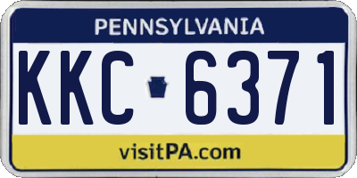 PA license plate KKC6371