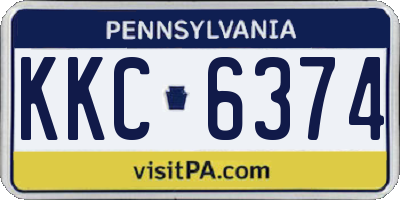 PA license plate KKC6374
