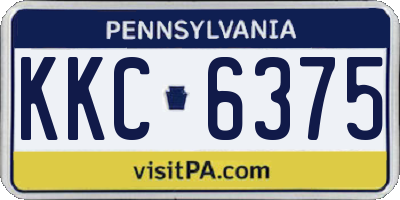 PA license plate KKC6375