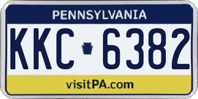 PA license plate KKC6382