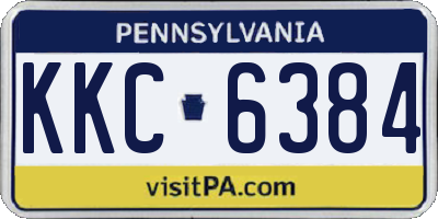 PA license plate KKC6384