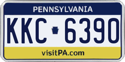 PA license plate KKC6390