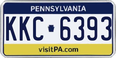 PA license plate KKC6393
