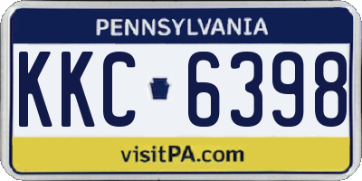 PA license plate KKC6398