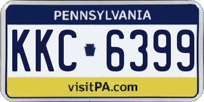 PA license plate KKC6399