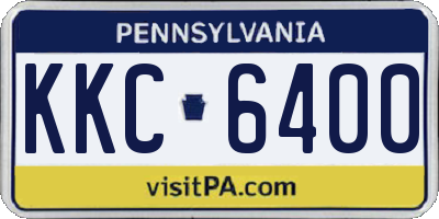 PA license plate KKC6400
