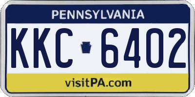 PA license plate KKC6402