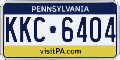 PA license plate KKC6404