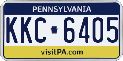 PA license plate KKC6405