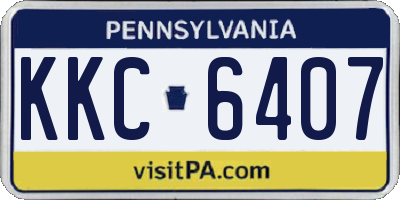 PA license plate KKC6407