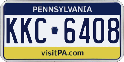 PA license plate KKC6408