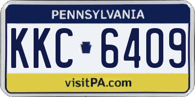 PA license plate KKC6409