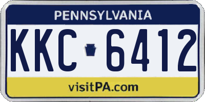 PA license plate KKC6412