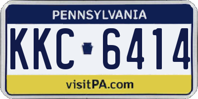 PA license plate KKC6414