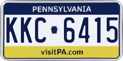 PA license plate KKC6415