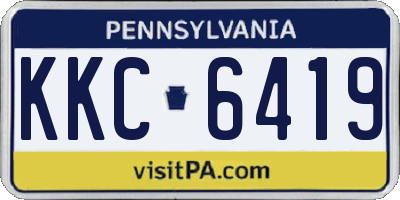 PA license plate KKC6419