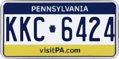 PA license plate KKC6424