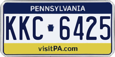 PA license plate KKC6425